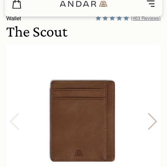 Andar The Scout Brown Leather Card Holder - Picture 7 of 10